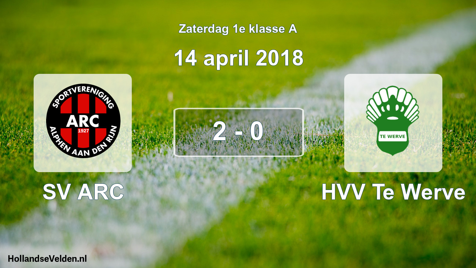 Total number of matches played: SV ARC - HVV Te Werve 2 - 0 (14 April 2018)