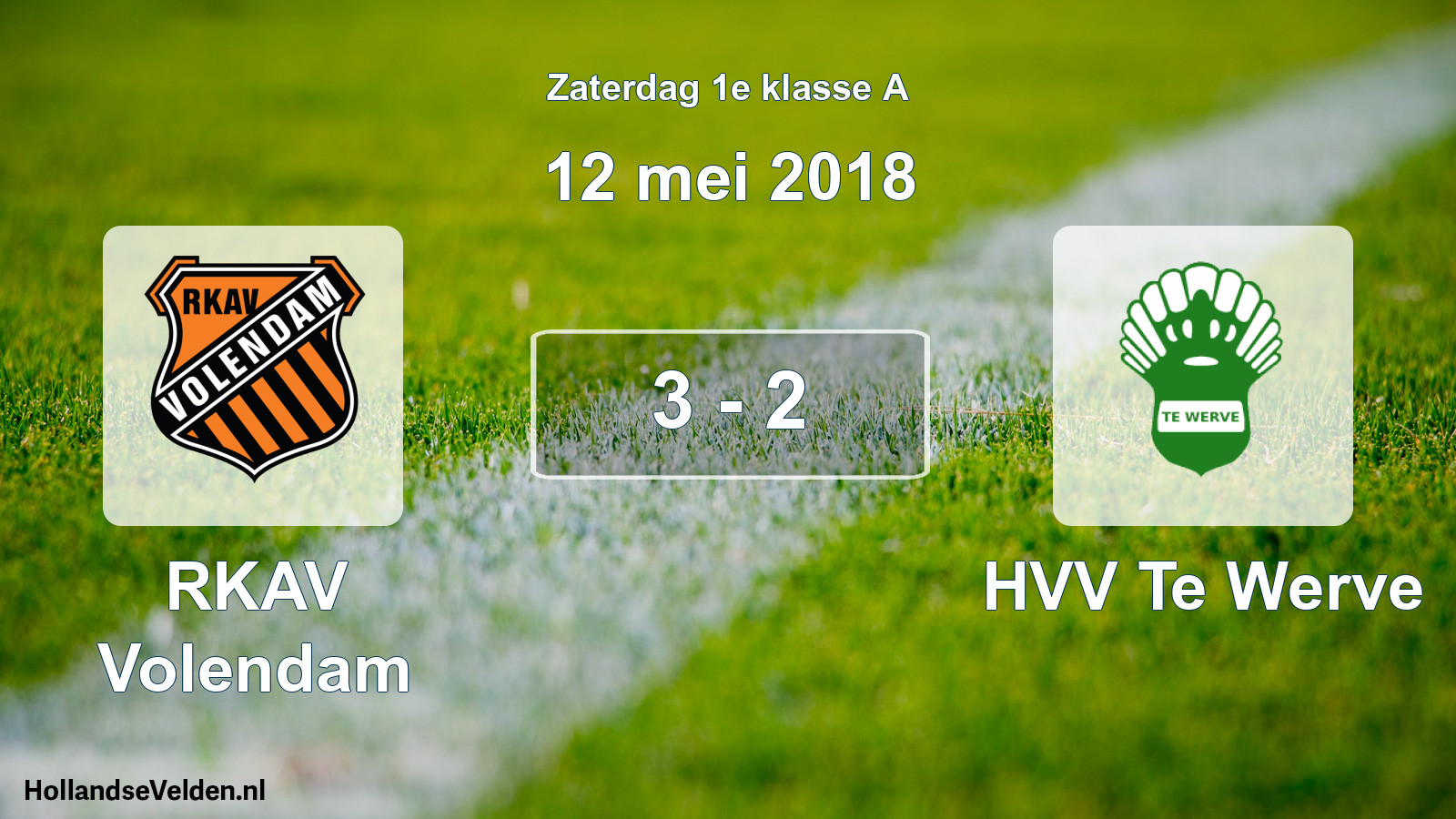 Total number of matches played: RKAV Volendam - HVV Te Werve 3 - 2 (12 May 2018)
