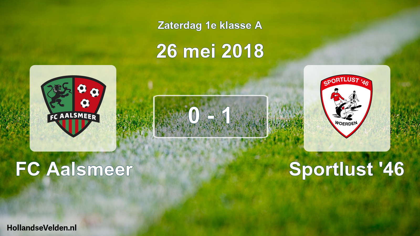 Total number of matches played: FC Aalsmeer - Sportlust '46 0 - 1 (26 May 2018)