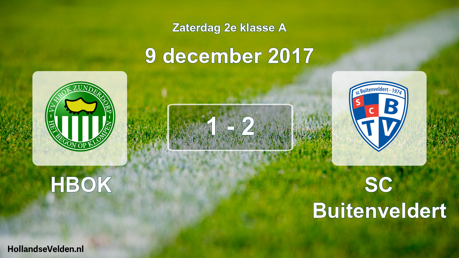 Total number of matches played: HBOK - SC Buitenveldert 1 - 2 (9 December 2017)