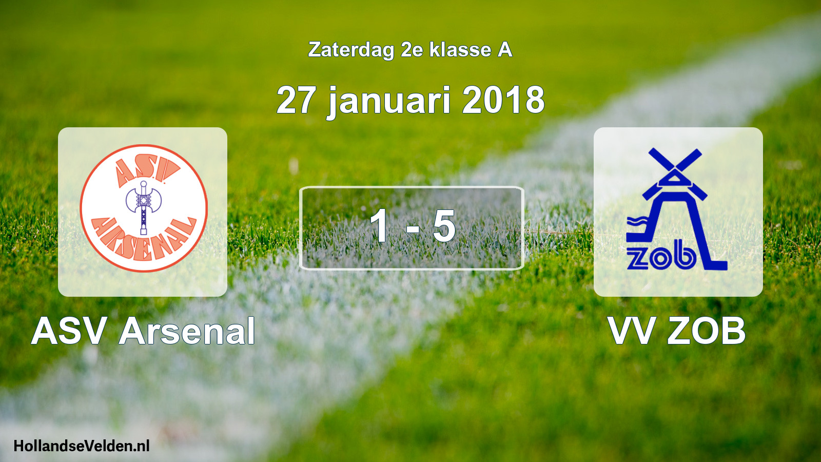 Total number of matches played: ASV Arsenal - VV ZOB 1 - 5 (27 January 2018)