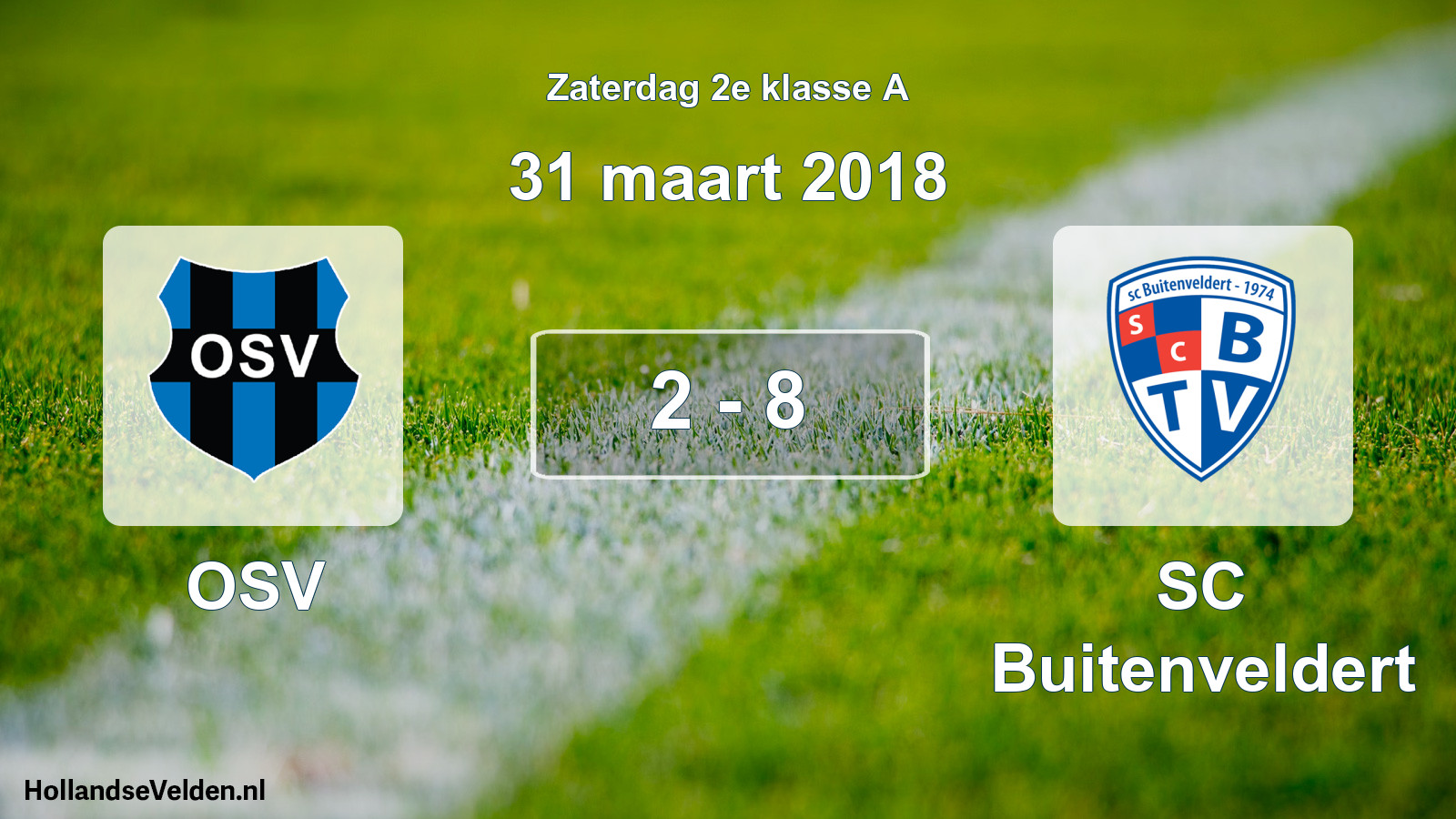 Total number of matches played: OSV - SC Buitenveldert 2 - 8 (31 March 2018)