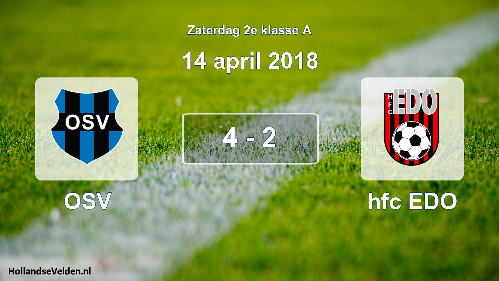 Total number of matches played: OSV - hfc EDO 4 - 2 (14 April 2018)
