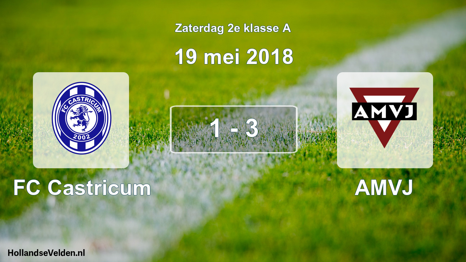Total number of matches played: FC Castricum - AMVJ 1 - 3 (19 May 2018)