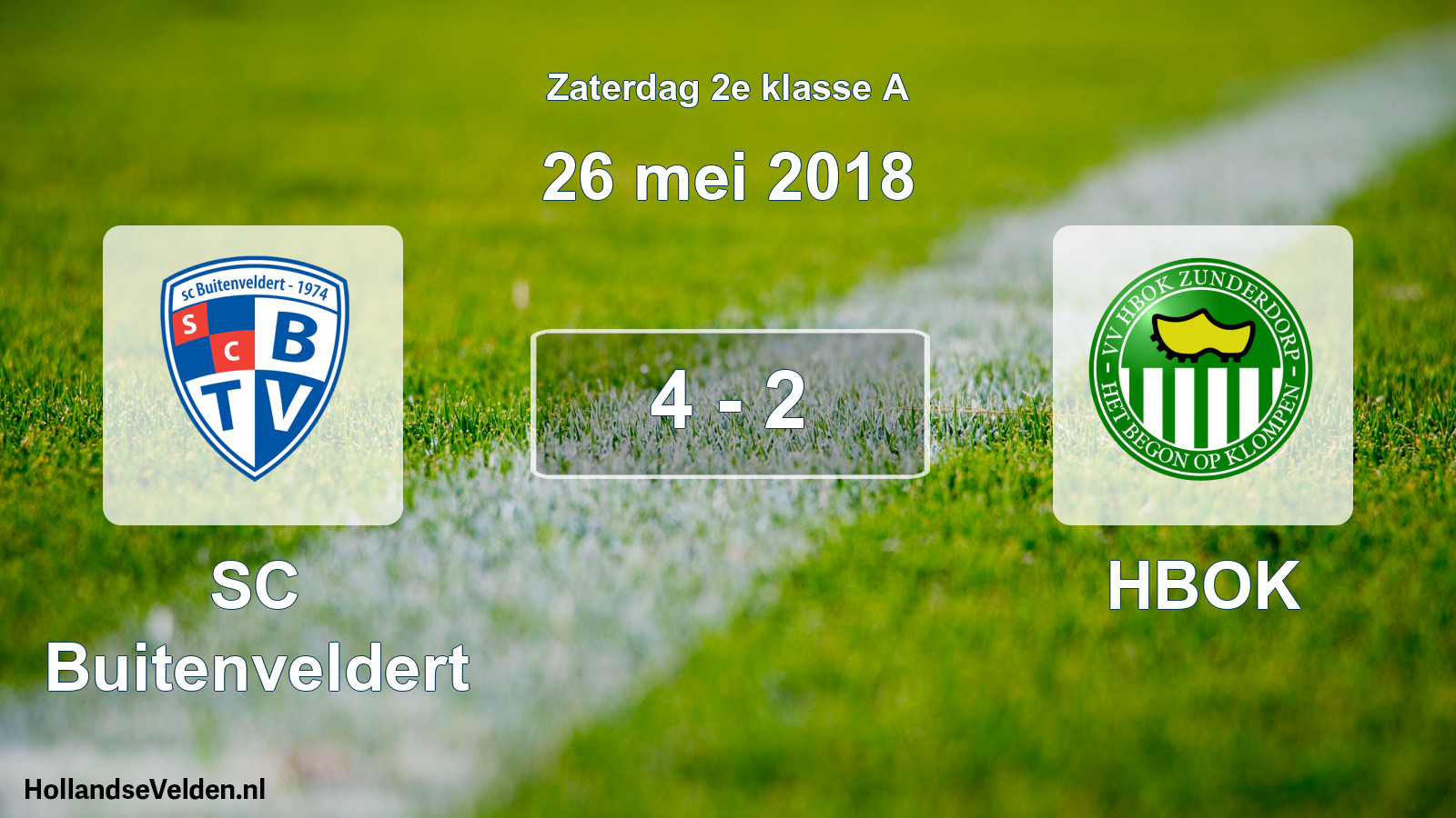 Total number of matches played: SC Buitenveldert - HBOK 4 - 2 (26 May 2018)