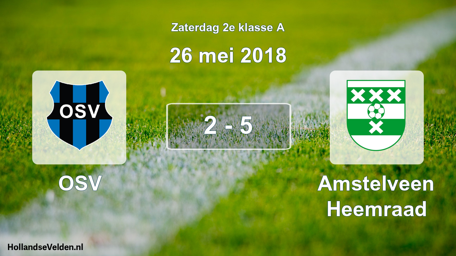 Total number of matches played: OSV - Amstelveen Heemraad 2 - 5 (26 May 2018)