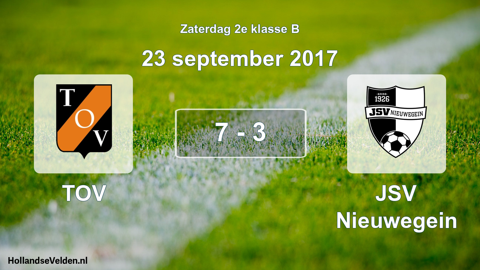 Total number of matches played: TOV - JSV Nieuwegein 7 - 3 (23 September 2017)
