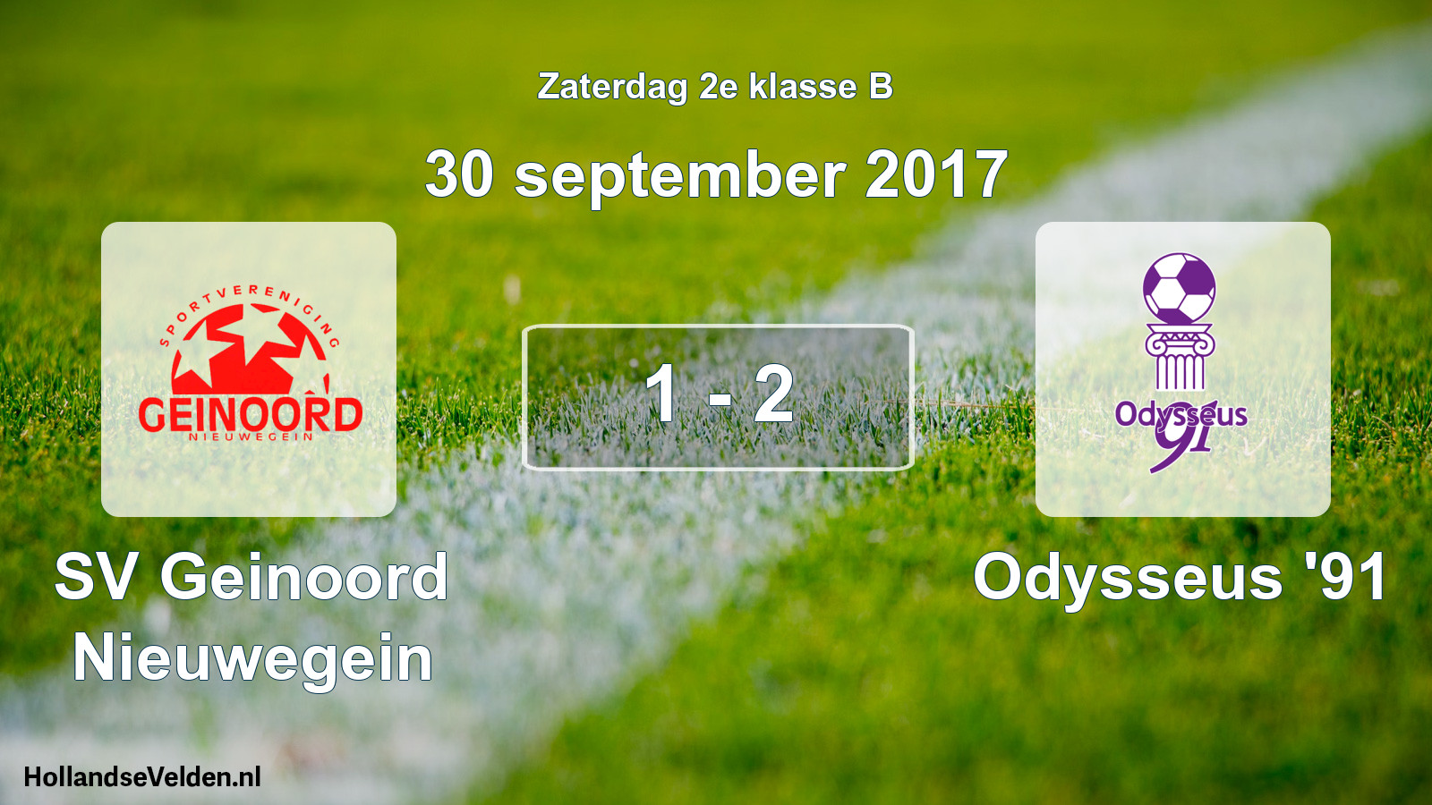 Total number of matches played: SV Geinoord Nieuwegein - Odysseus '91 1 - 2 (30 September 2017)