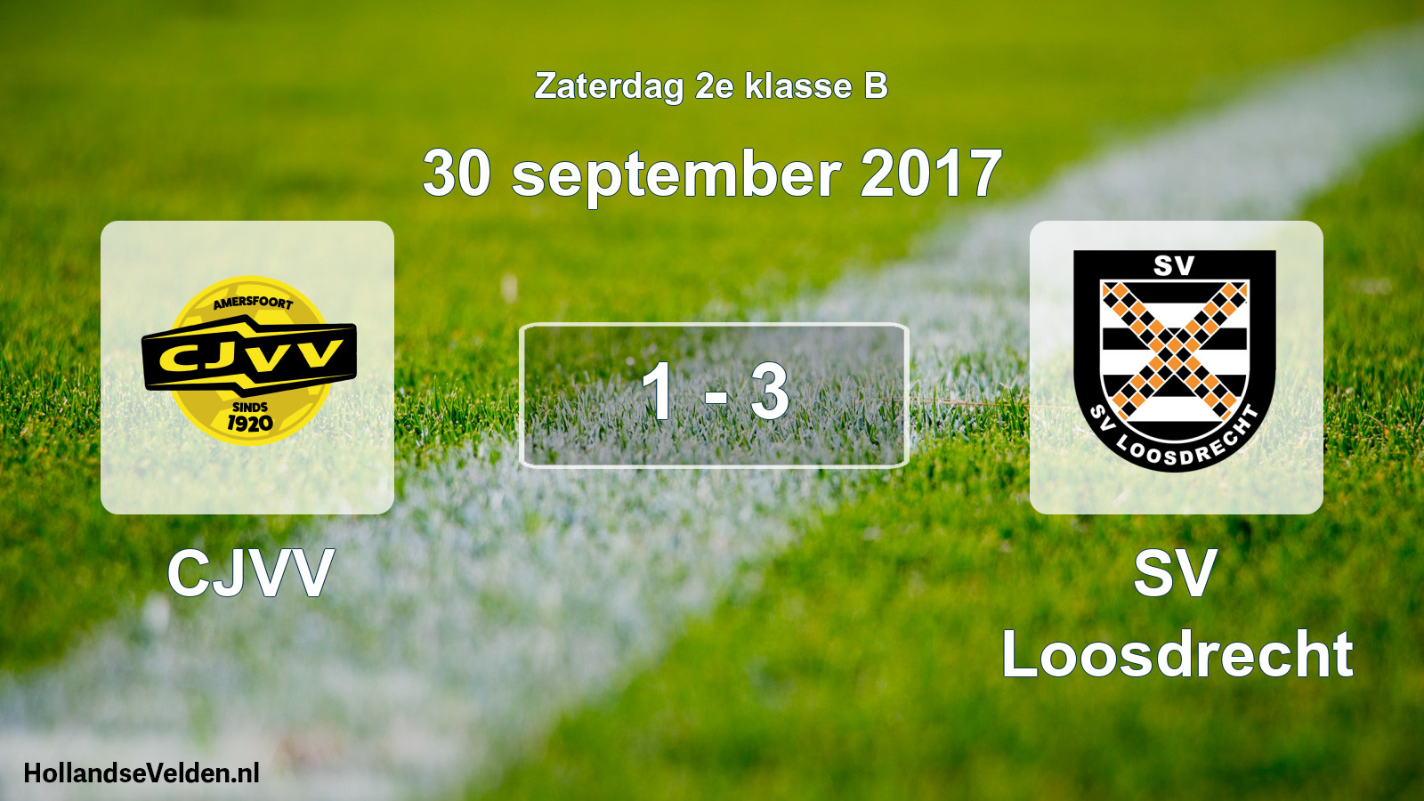Total number of matches played: CJVV - SV Loosdrecht 1 - 3 (30 September 2017)