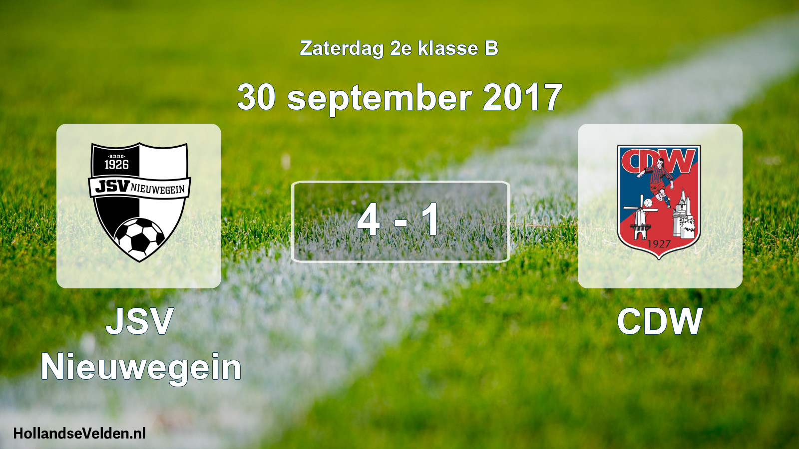 Total number of matches played: JSV Nieuwegein - CDW 4 - 1 (30 September 2017)