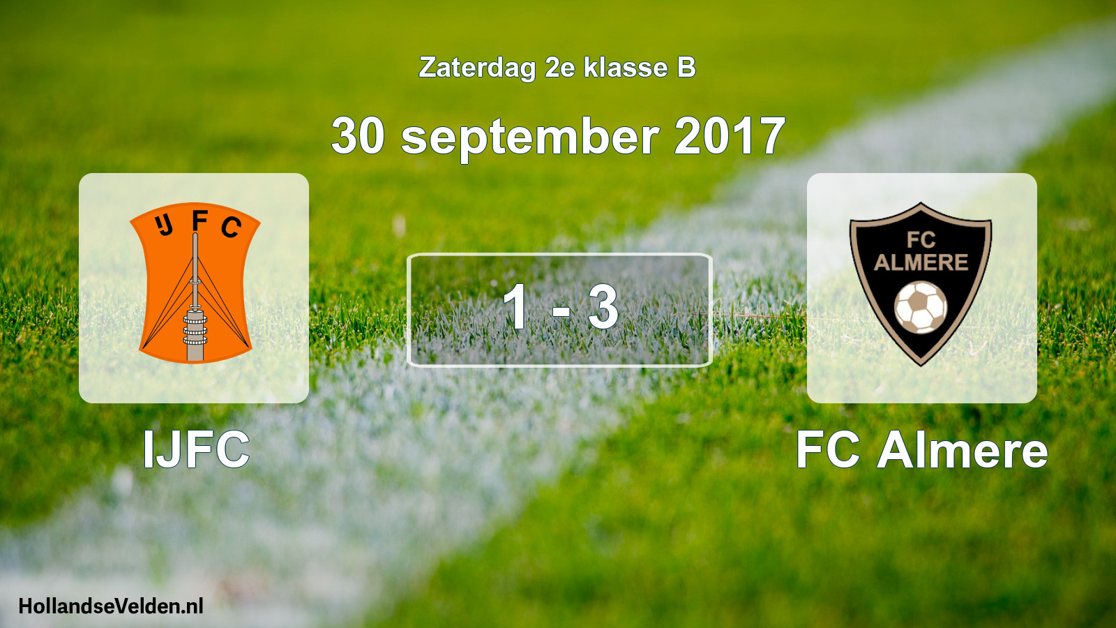 Total number of matches played: IJFC - FC Almere 1 - 3 (30 September 2017)