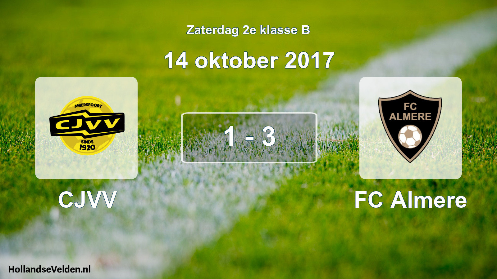 Total number of matches played: CJVV - FC Almere 1 - 3 (14 October 2017)