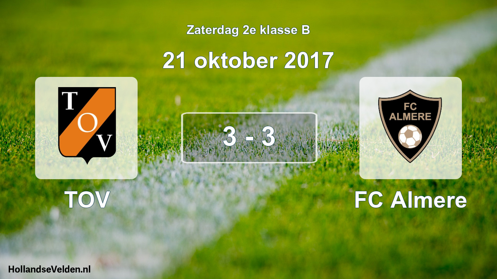 Total number of matches played: TOV - FC Almere 3 - 3 (21 October 2017)