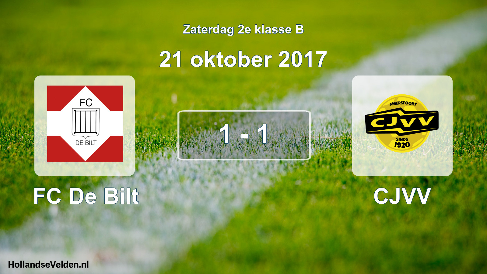 Total number of matches played: FC De Bilt - CJVV 1 - 1 (21 October 2017)