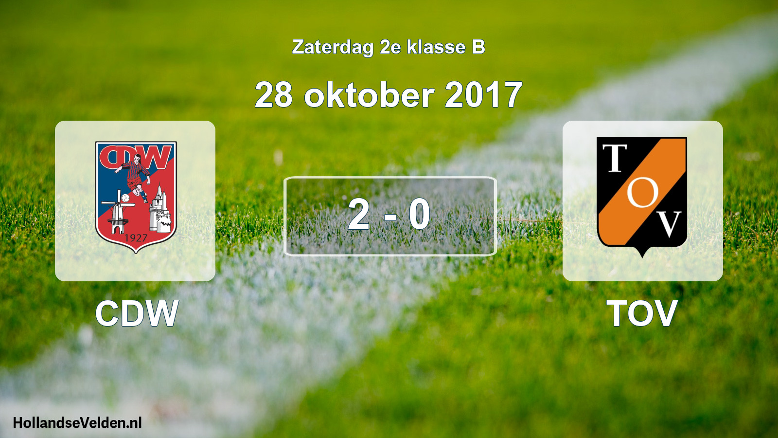 Total number of matches played: CDW - TOV 2 - 0 (28 October 2017)