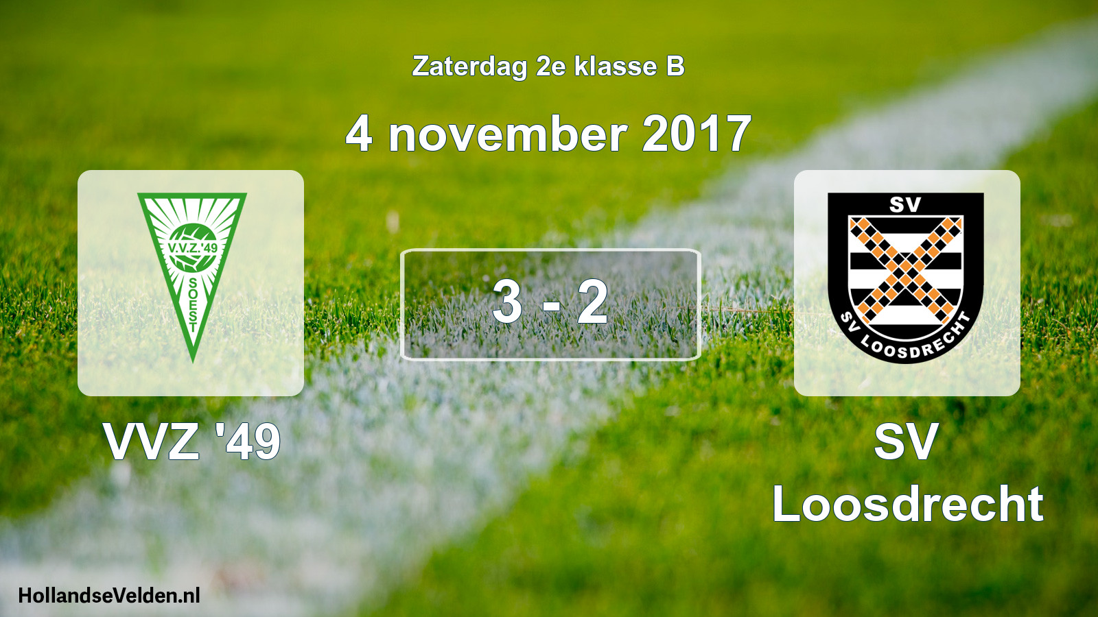 Total number of matches played: VVZ '49 - SV Loosdrecht 3 - 2 (4 November 2017)