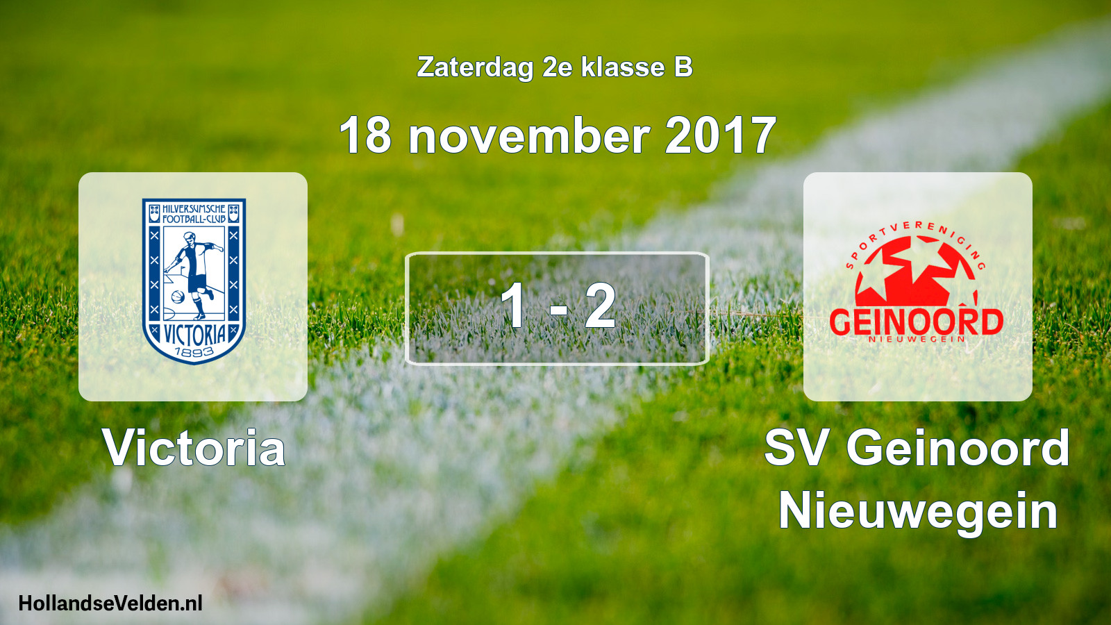 Total number of matches played: Victoria - SV Geinoord Nieuwegein 1 - 2 (18 November 2017)