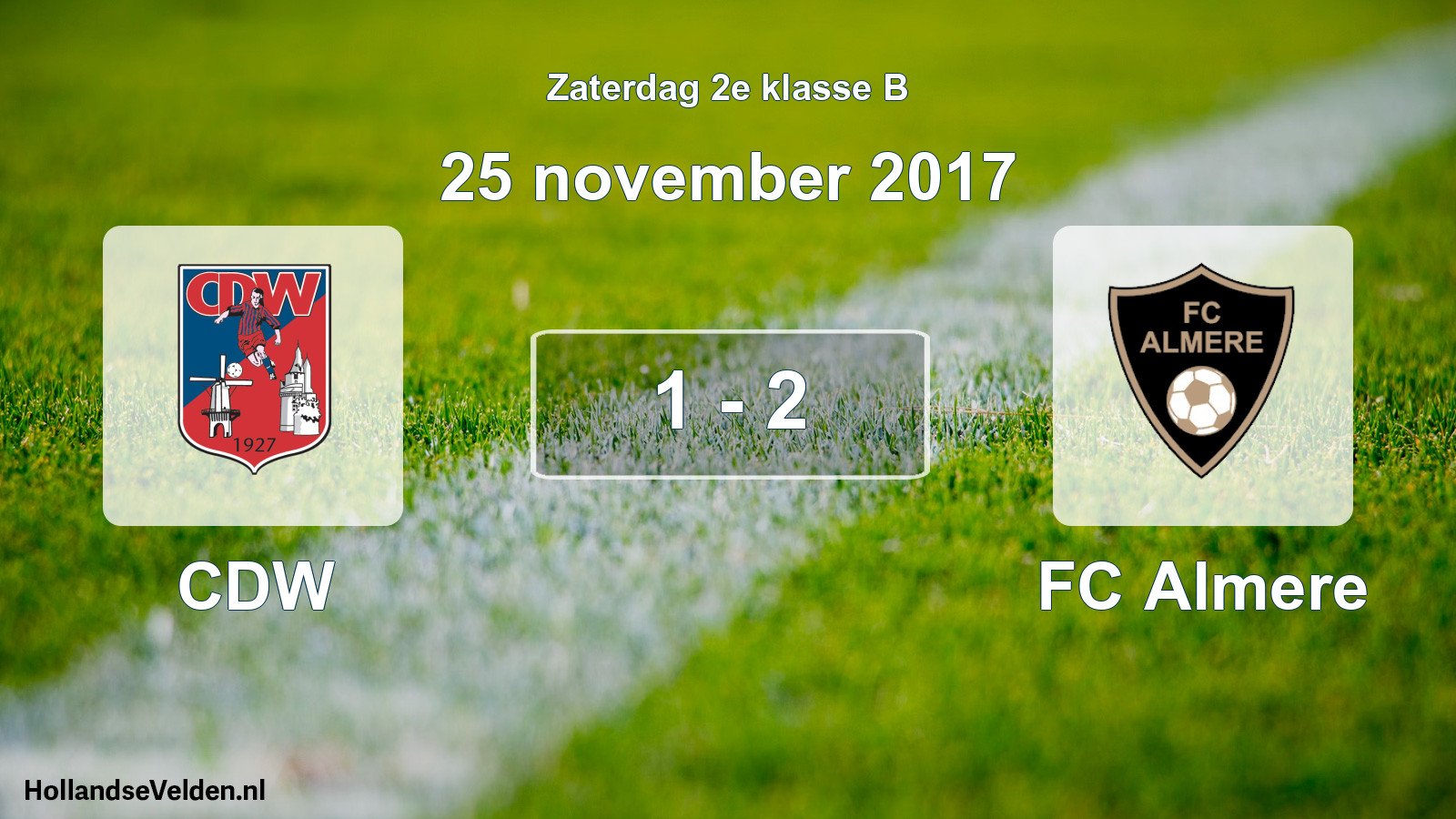 Total number of matches played: CDW - FC Almere 1 - 2 (25 November 2017)
