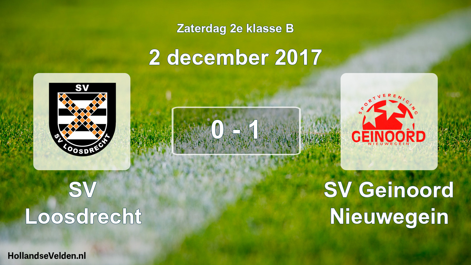 Total number of matches played: SV Loosdrecht - SV Geinoord Nieuwegein 0 - 1 (2 December 2017)