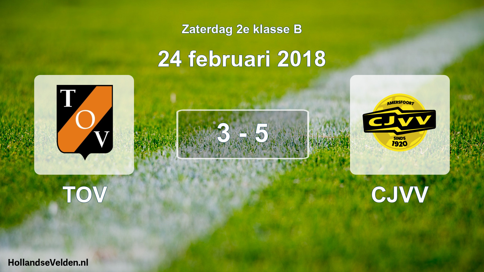 Total number of matches played: TOV - CJVV 3 - 5 (24 February 2018)