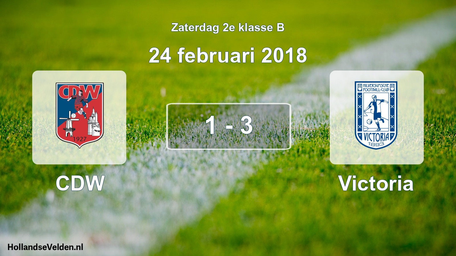 Total number of matches played: CDW - Victoria 1 - 3 (24 February 2018)
