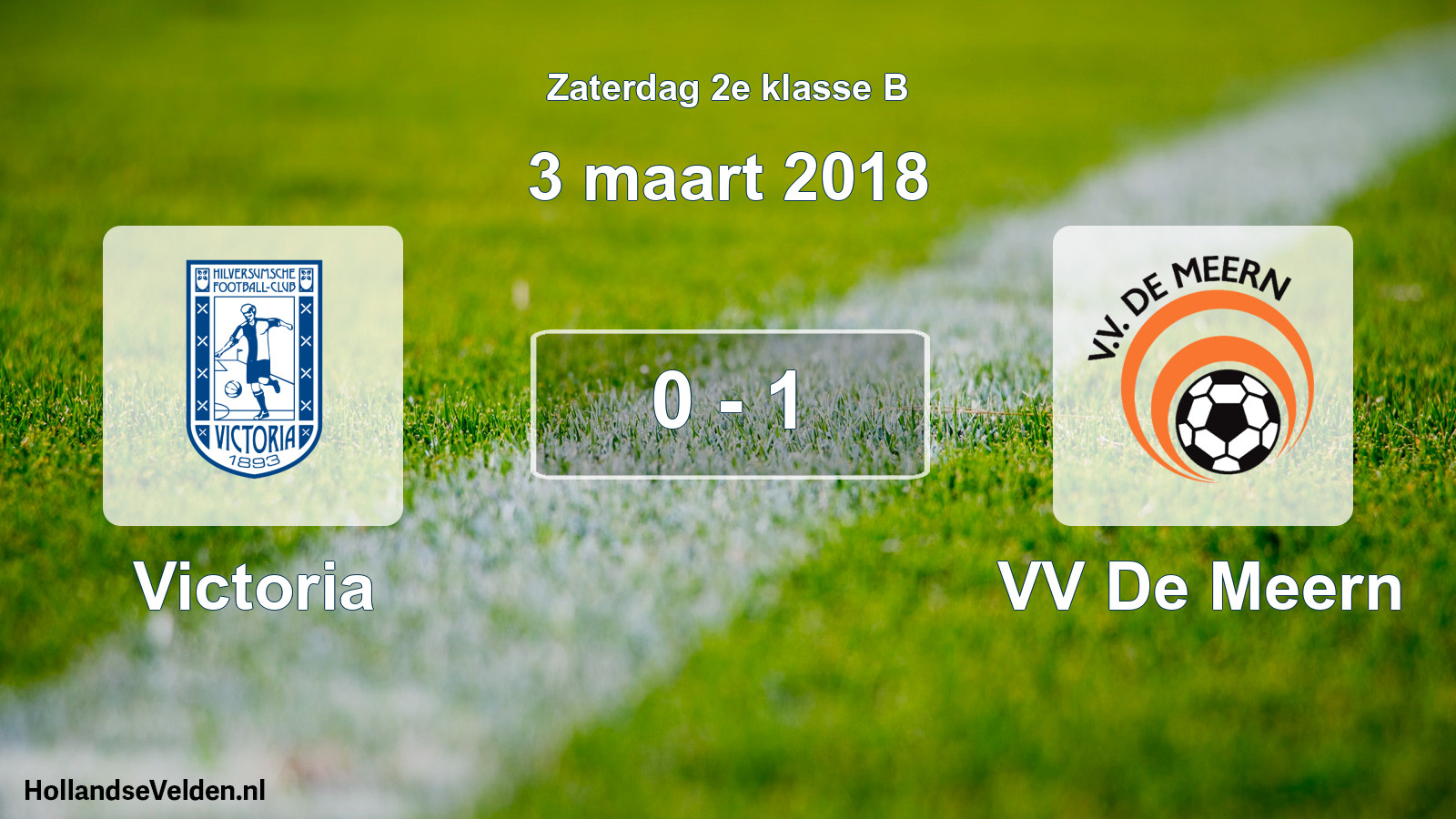 Total number of matches played: Victoria - VV De Meern 0 - 1 (3 March 2018)