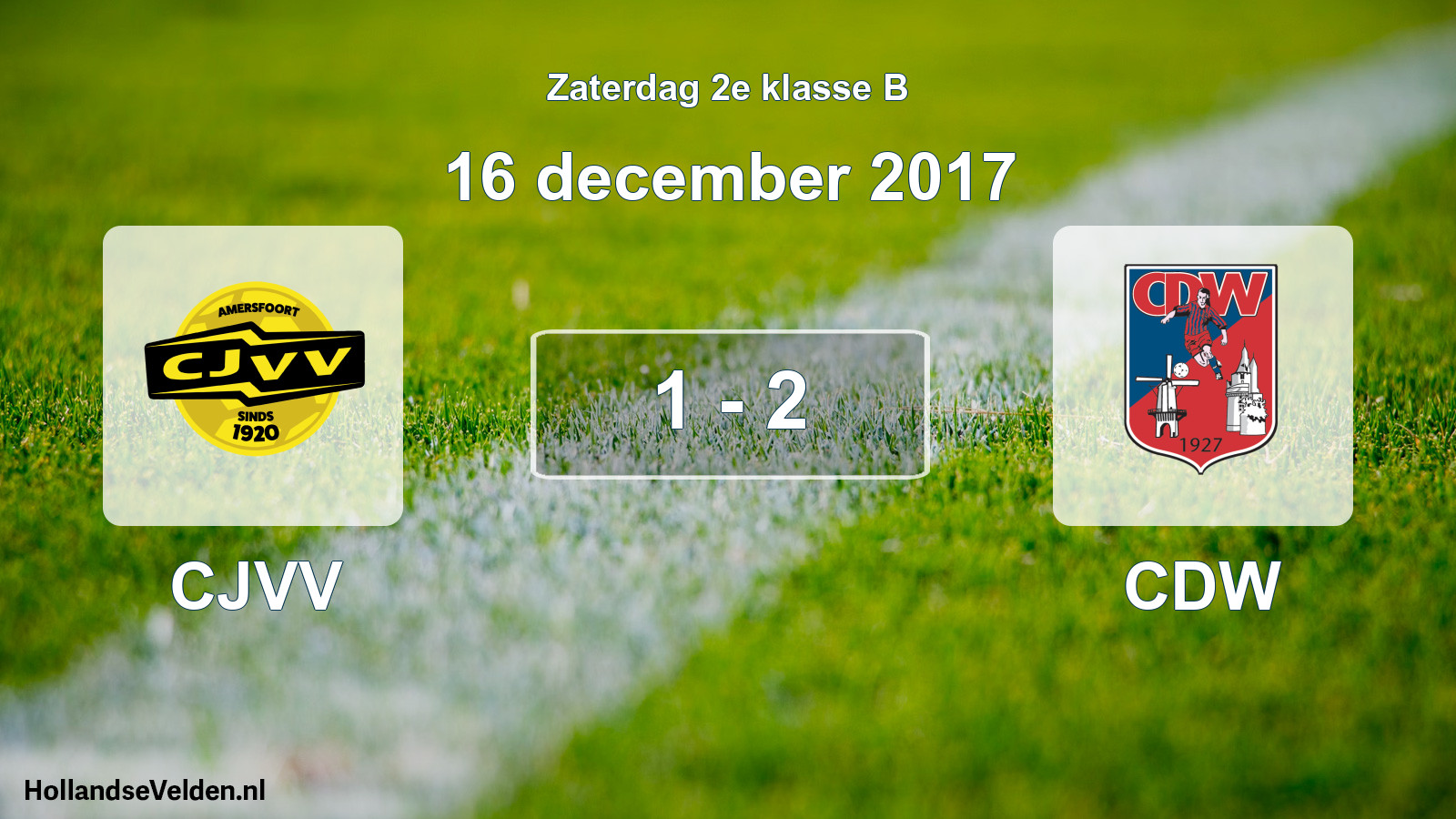 Total number of matches played: CJVV - CDW 1 - 2 (16 December 2017)