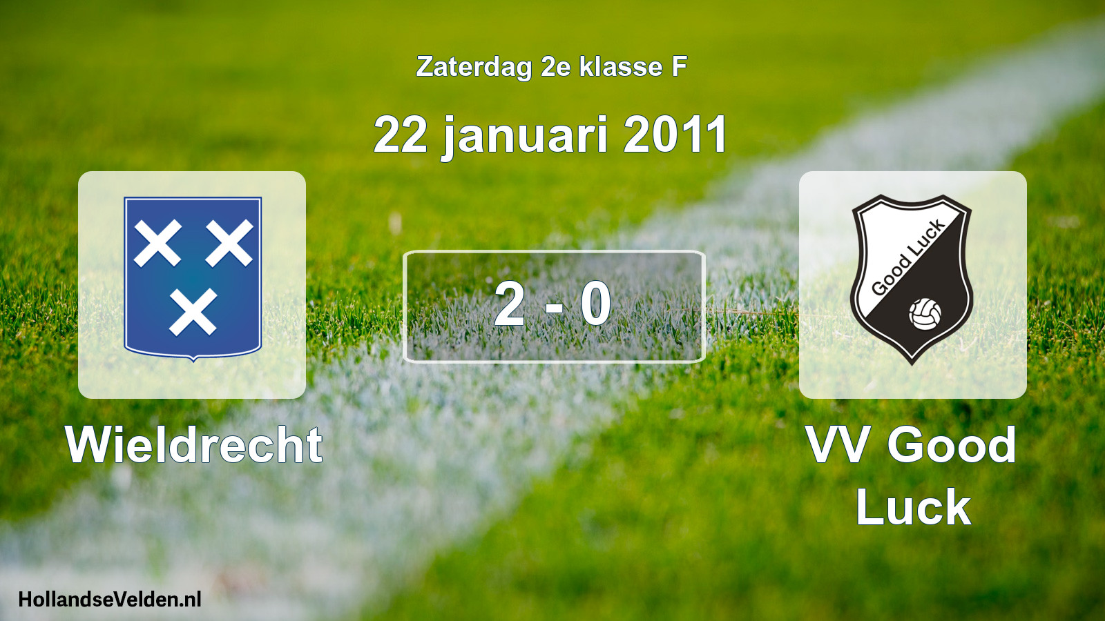 Total number of matches played: Wieldrecht - VV Good Luck 2 - 0 (22 January 2011)