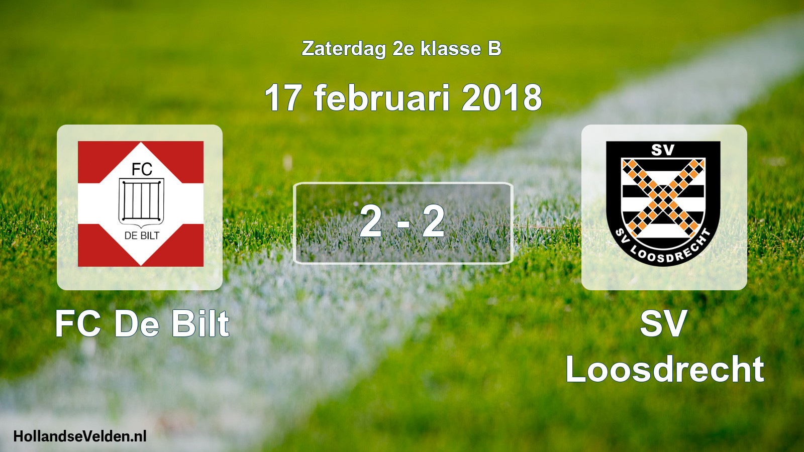 Total number of matches played: FC De Bilt - SV Loosdrecht 2 - 2 (17 February 2018)