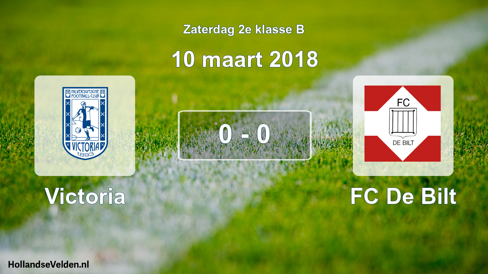 Total number of matches played: Victoria - FC De Bilt 0 - 0 (10 March 2018)