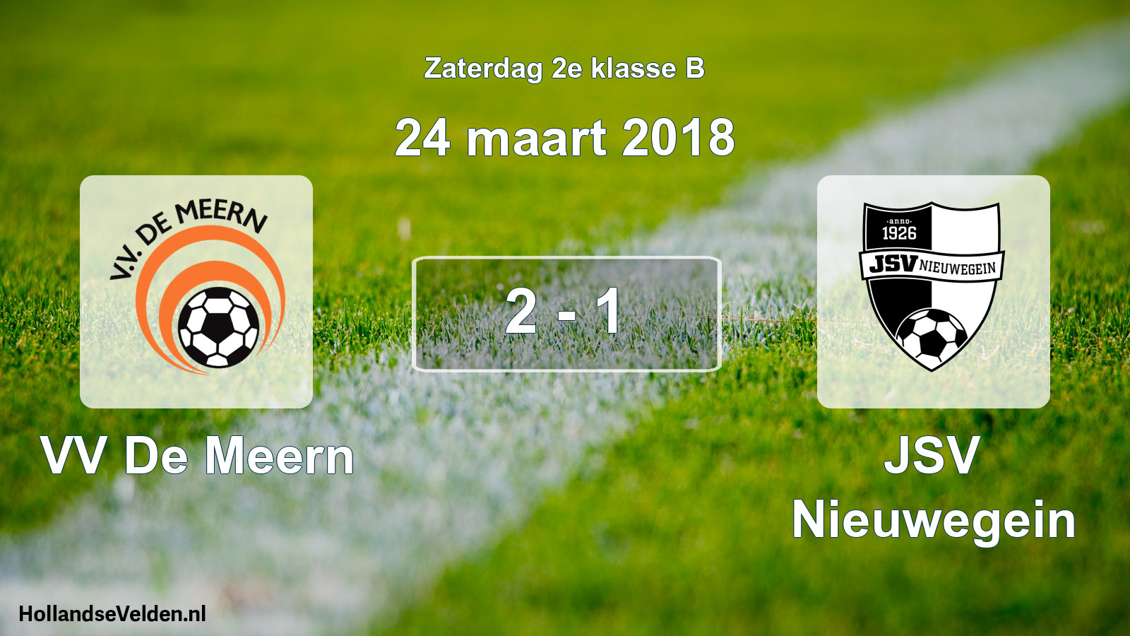 Total number of matches played: VV De Meern - JSV Nieuwegein 2 - 1 (24 March 2018)