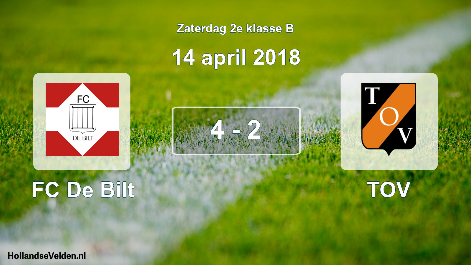 Total number of matches played: FC De Bilt - TOV 4 - 2 (14 April 2018)
