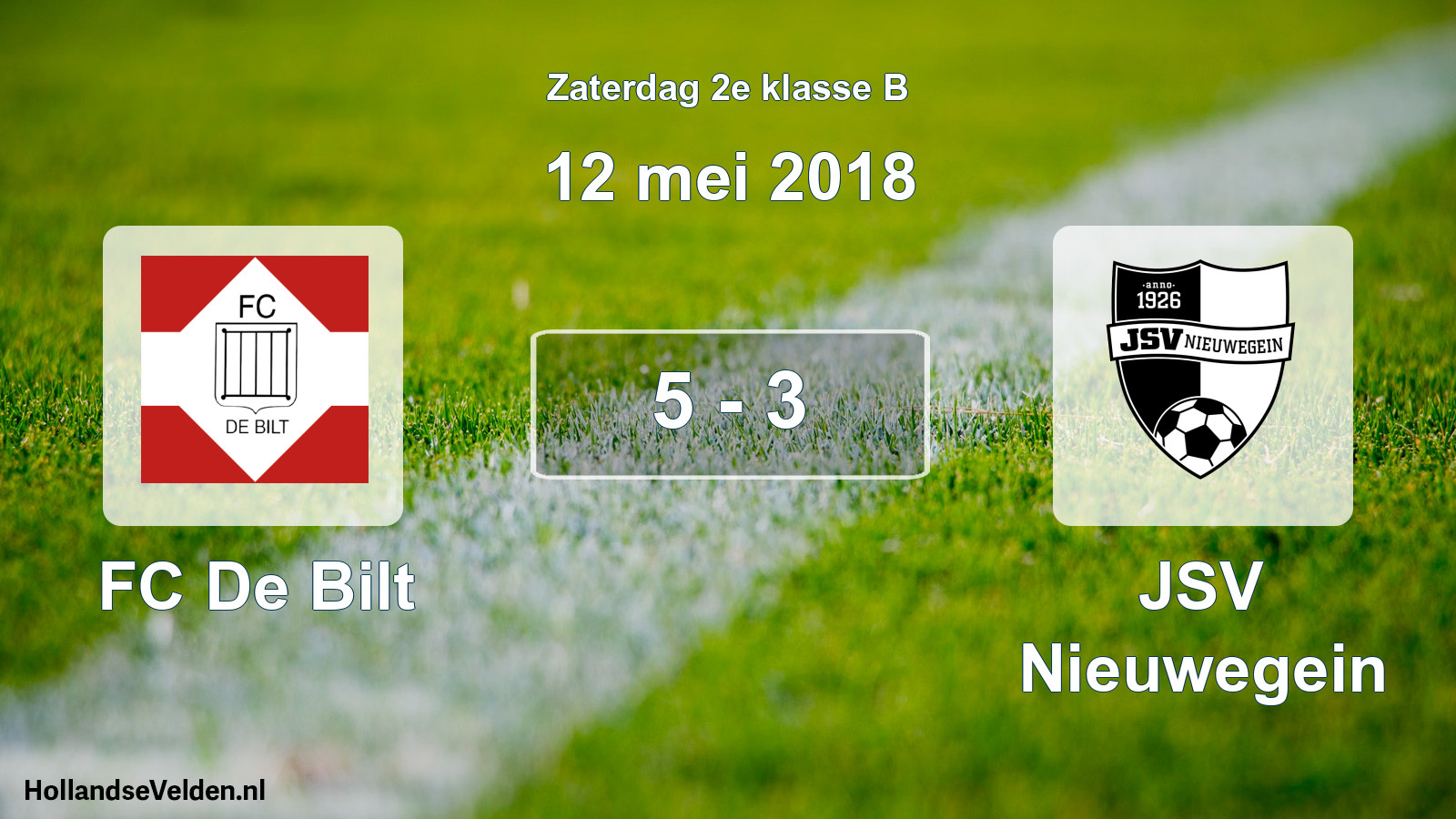 Total number of matches played: FC De Bilt - JSV Nieuwegein 5 - 3 (12 May 2018)