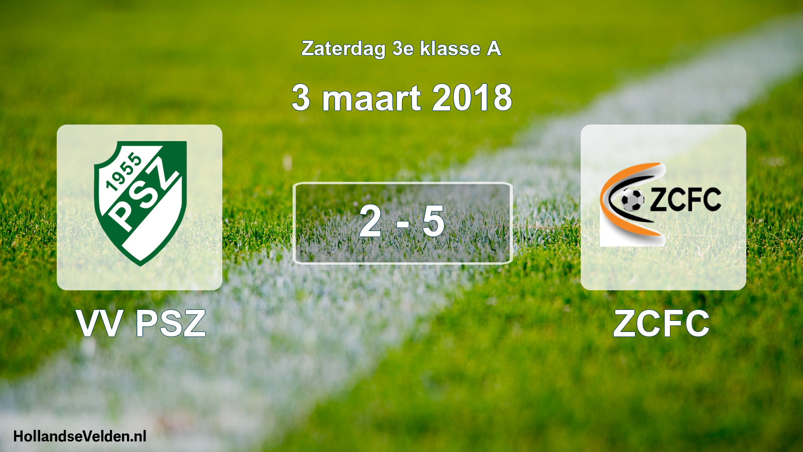 Total number of matches played: VV PSZ - ZCFC 2 - 5 (3 March 2018)