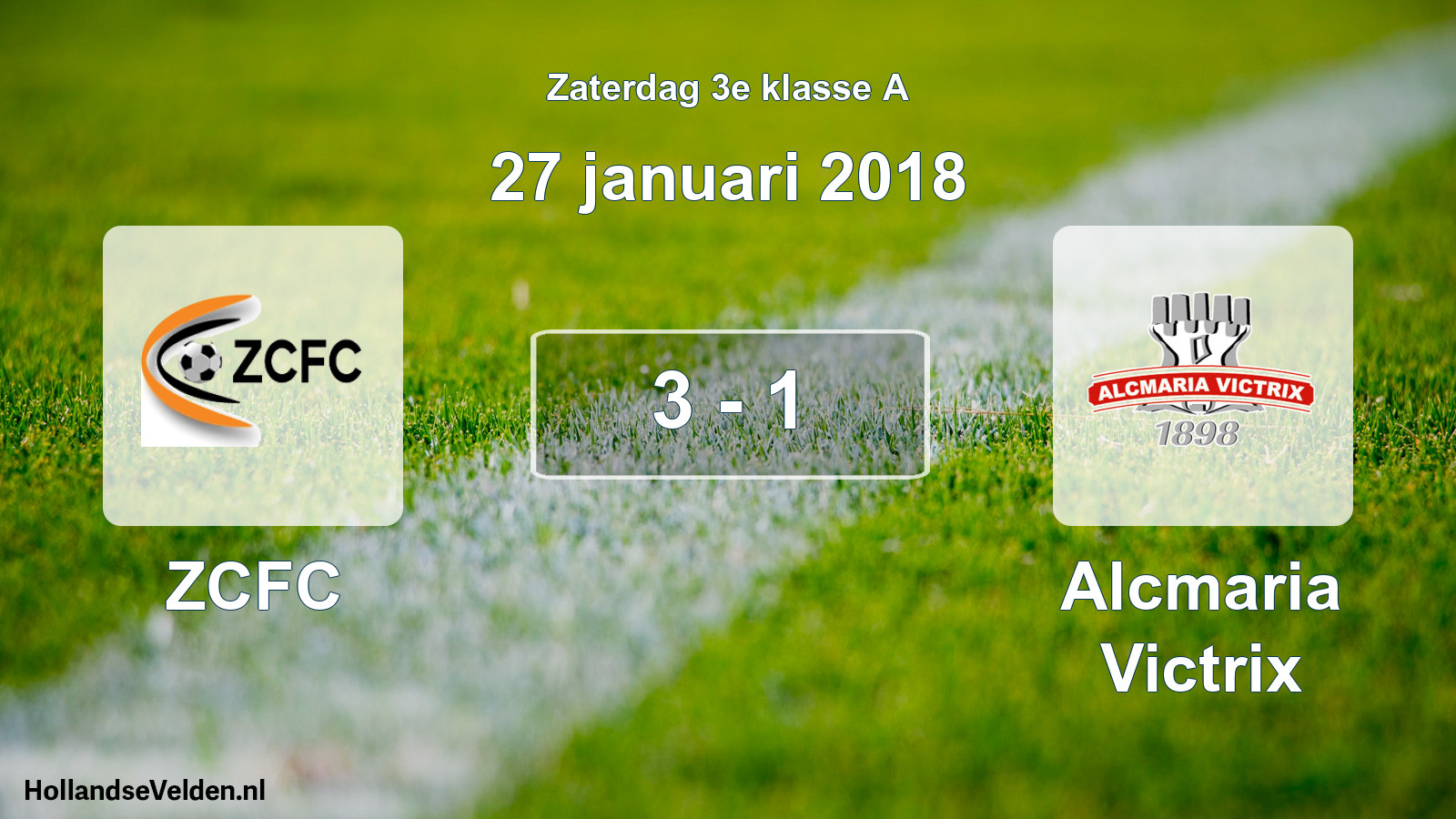 Total number of matches played: ZCFC - Alcmaria Victrix 3 - 1 (27 January 2018)