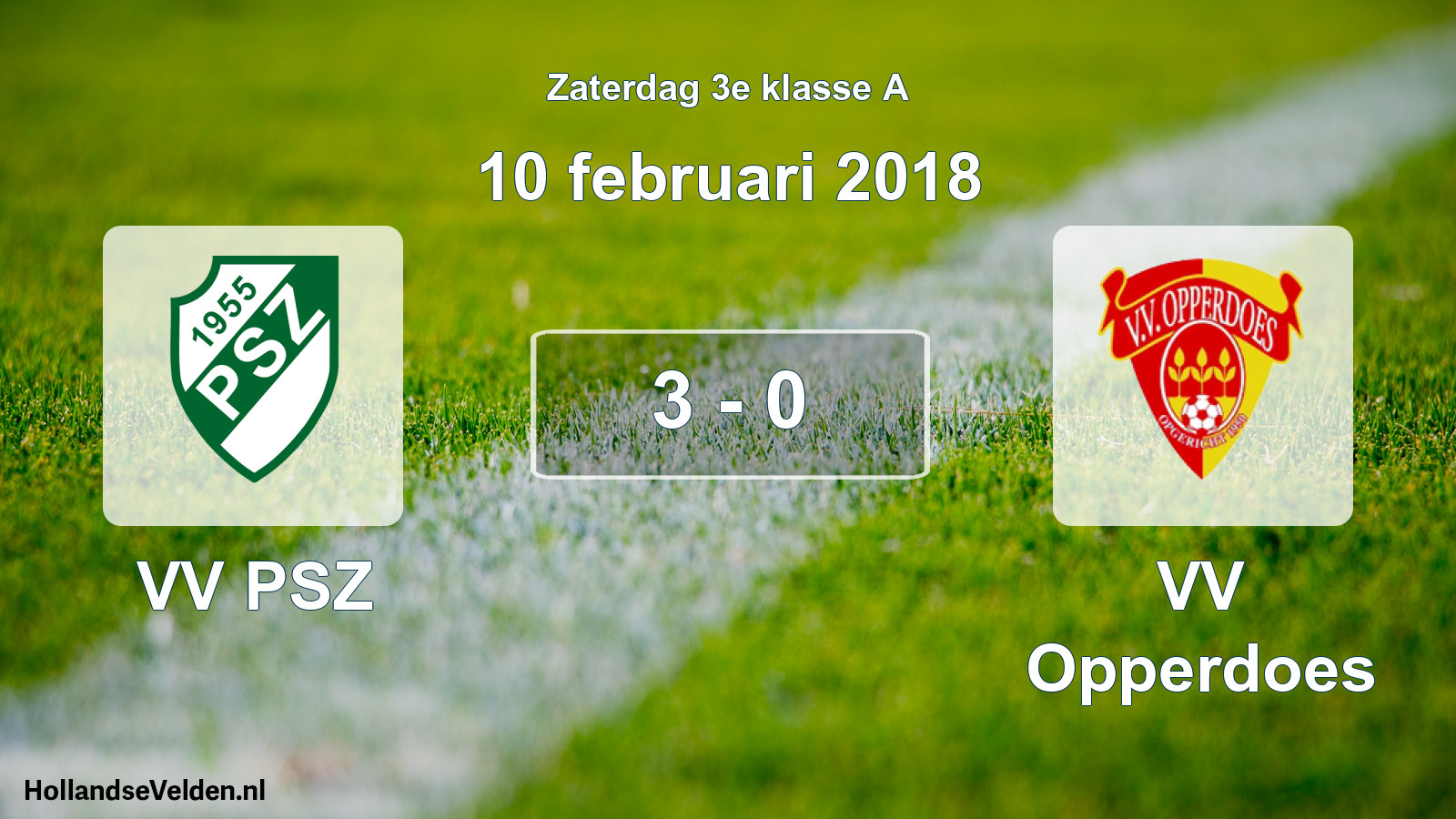 Total number of matches played: VV PSZ - VV Opperdoes 3 - 0 (10 February 2018)