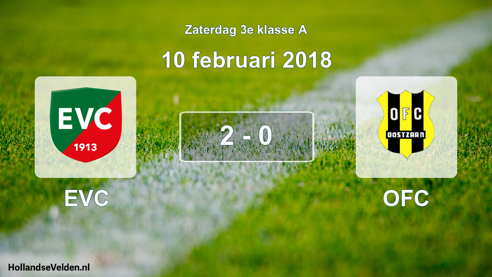 Total number of matches played: EVC - OFC 2 - 0 (10 February 2018)