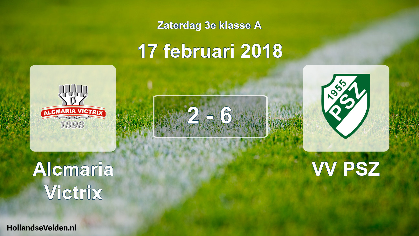 Total number of matches played: Alcmaria Victrix - VV PSZ 2 - 6 (17 February 2018)