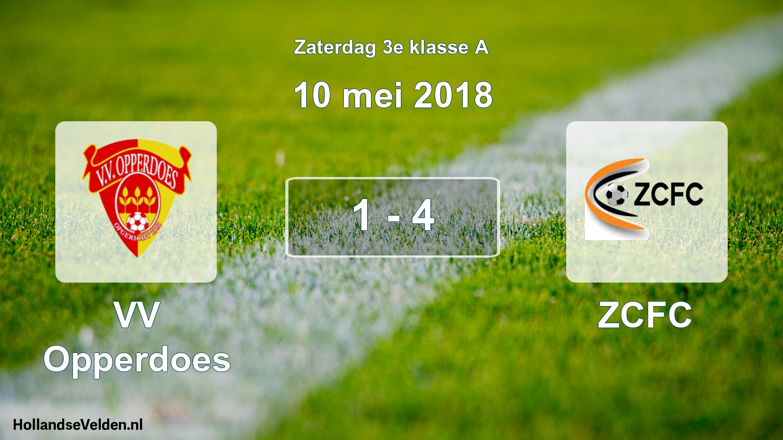 Total number of matches played: VV Opperdoes - ZCFC 1 - 4 (10 May 2018)