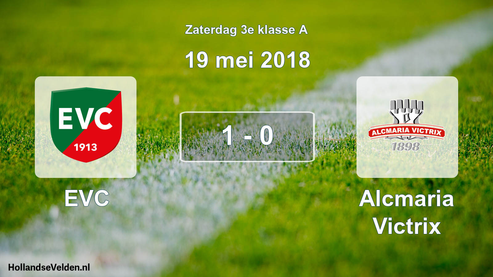Total number of matches played: EVC - Alcmaria Victrix 1 - 0 (19 May 2018)