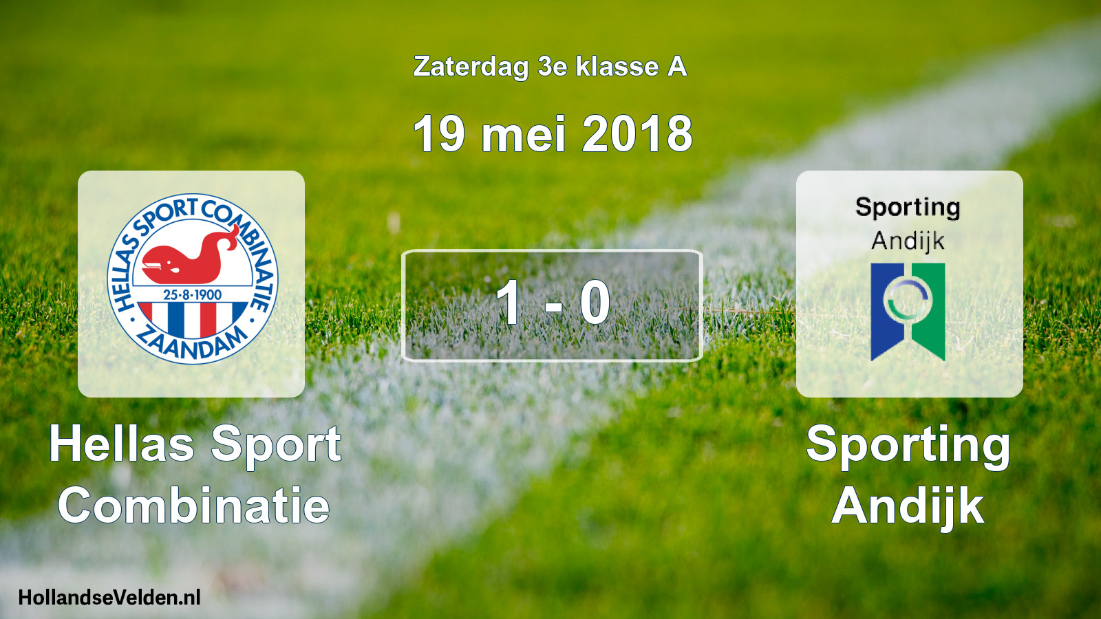 Total number of matches played: Hellas Sport Combinatie - Sporting Andijk 1 - 0 (19 May 2018)