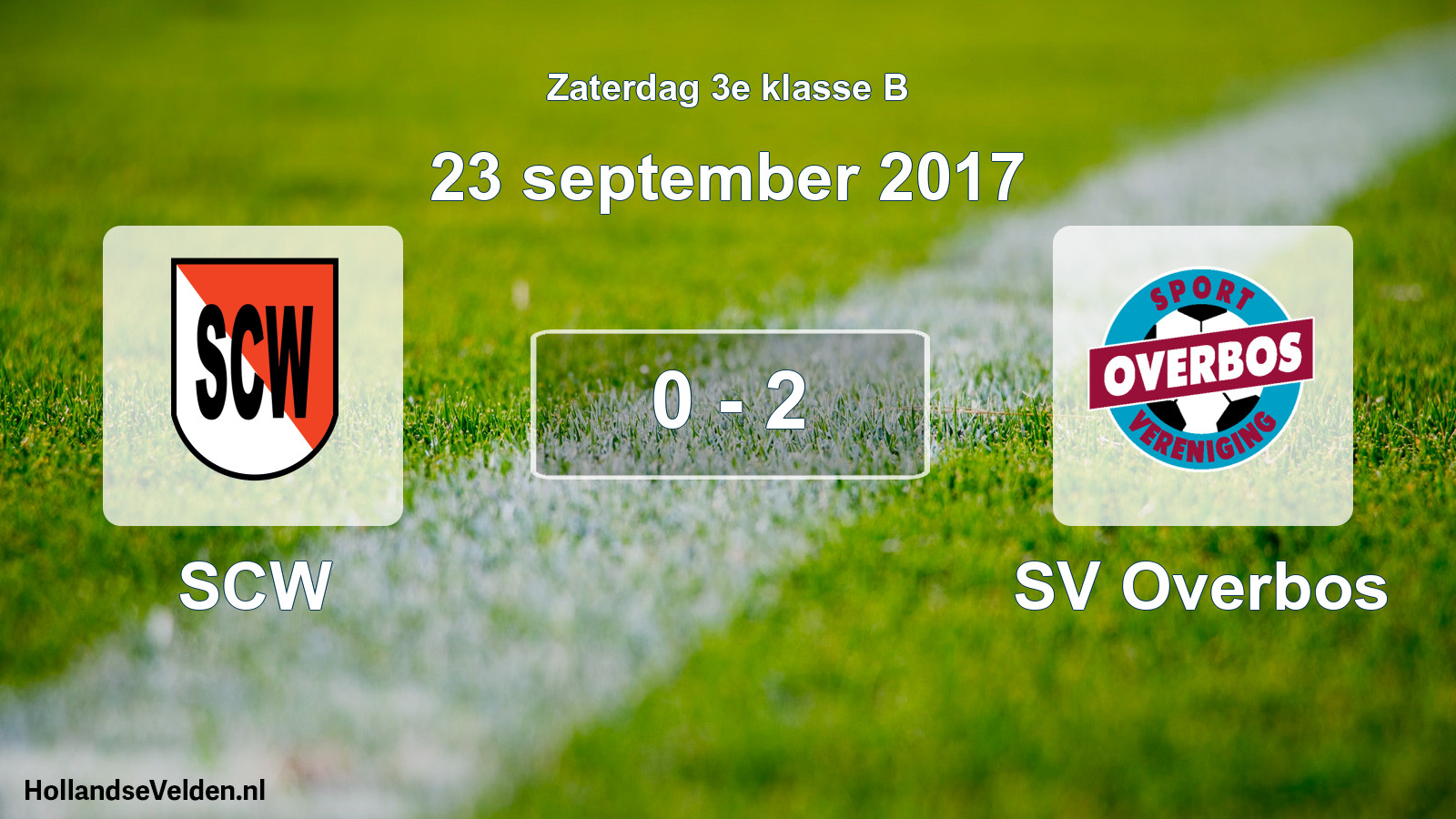 Total number of matches played: SCW - SV Overbos 0 - 2 (23 September 2017)