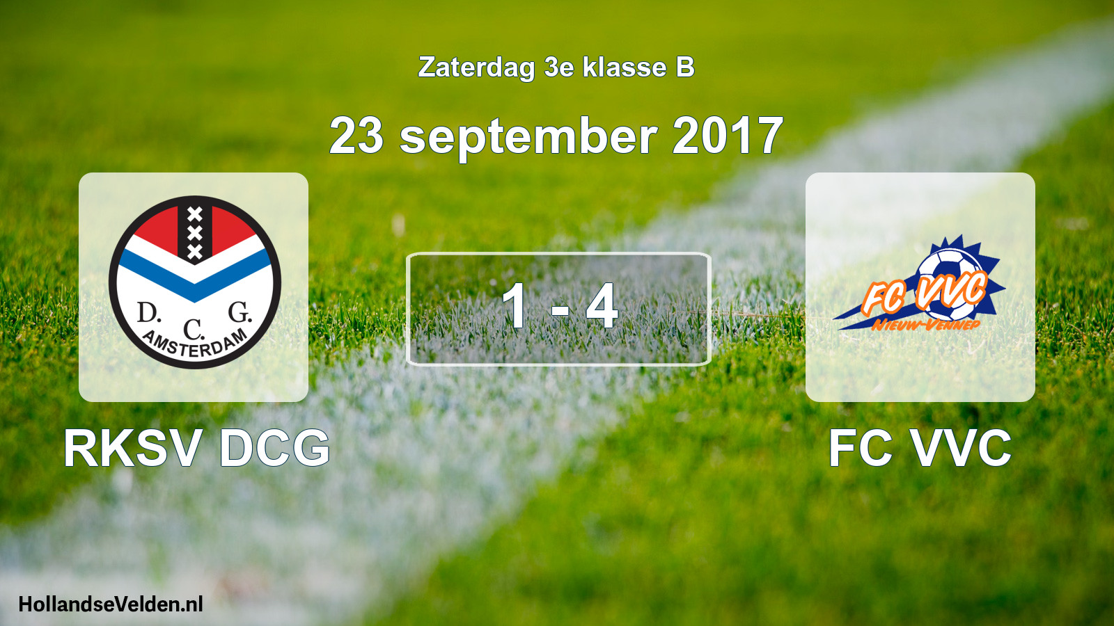 Total number of matches played: RKSV DCG - FC VVC 1 - 4 (23 September 2017)