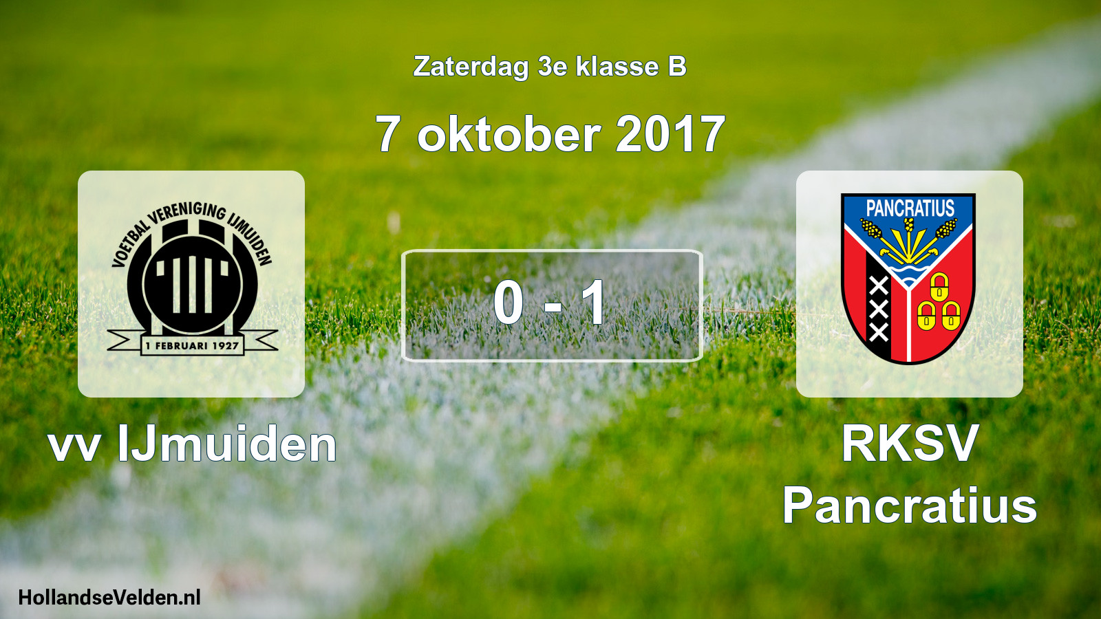 Total number of matches played: vv IJmuiden - RKSV Pancratius 0 - 1 (7 October 2017)
