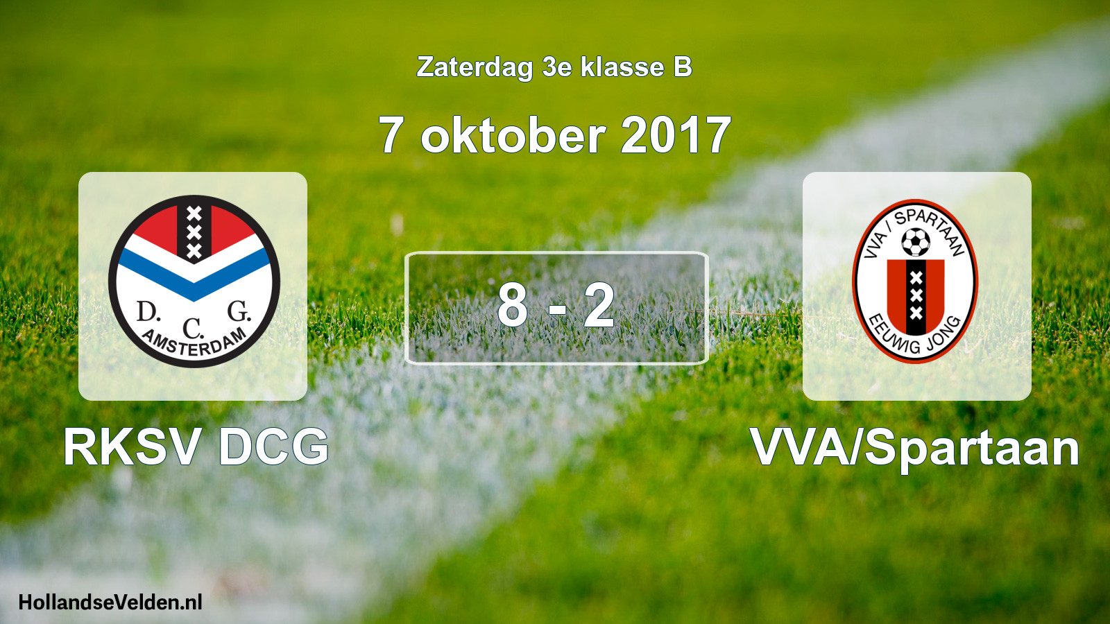 Total number of matches played: RKSV DCG - VVA/Spartaan 8 - 2 (7 October 2017)
