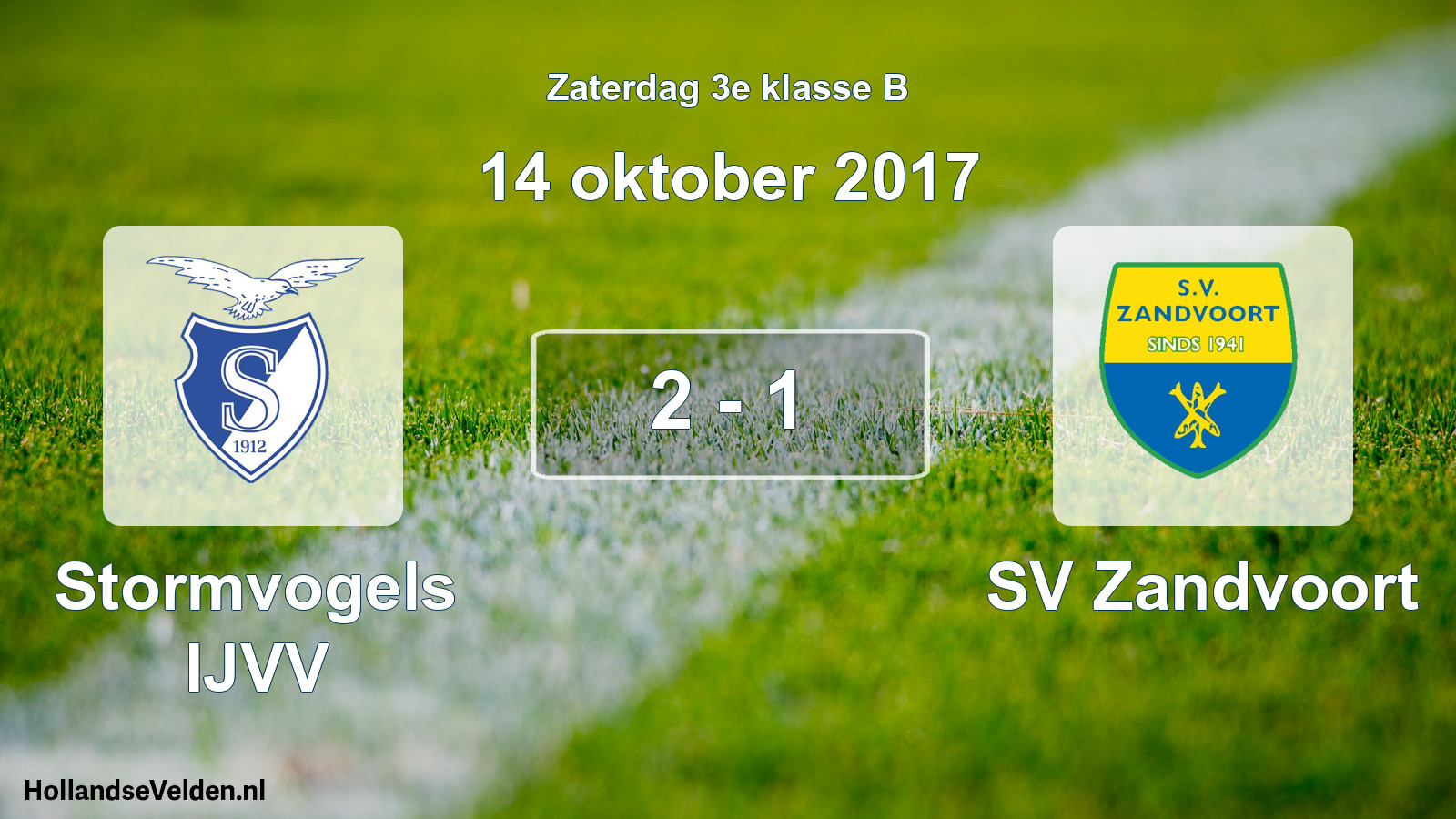 Total number of matches played: Stormvogels IJVV - SV Zandvoort 2 - 1 (14 October 2017)