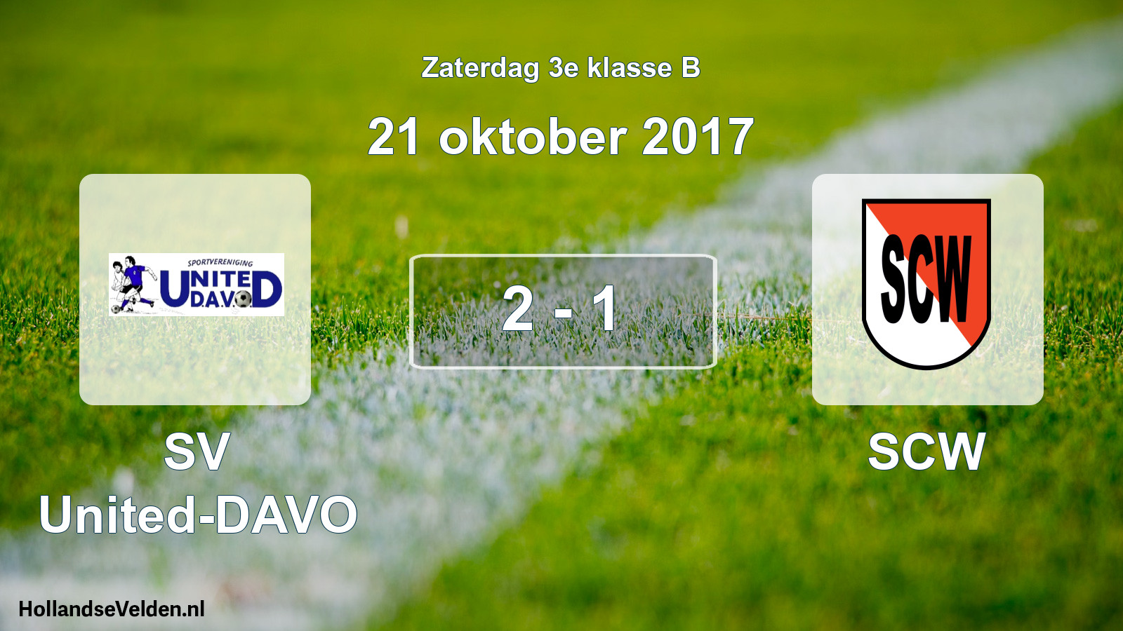 Total number of matches played: SV United-DAVO - SCW 2 - 1 (21 October 2017)