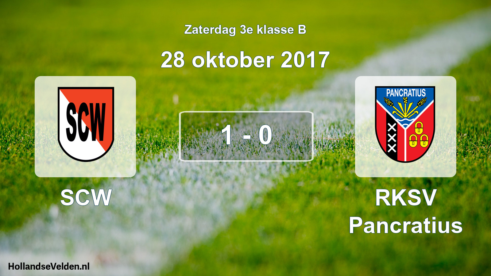 Total number of matches played: SCW - RKSV Pancratius 1 - 0 (28 October 2017)