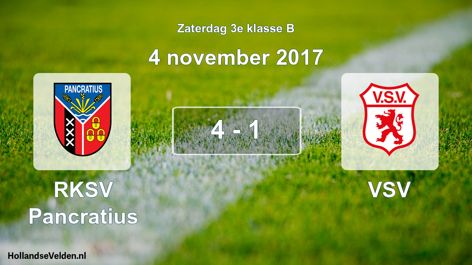 Total number of matches played: RKSV Pancratius - VSV 4 - 1 (4 November 2017)