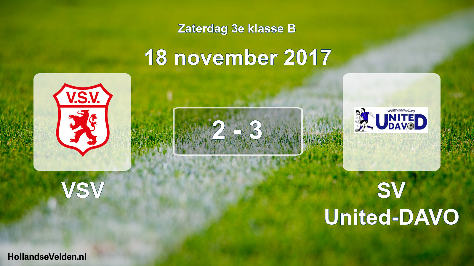 Total number of matches played: VSV - SV United-DAVO 2 - 3 (18 November 2017)